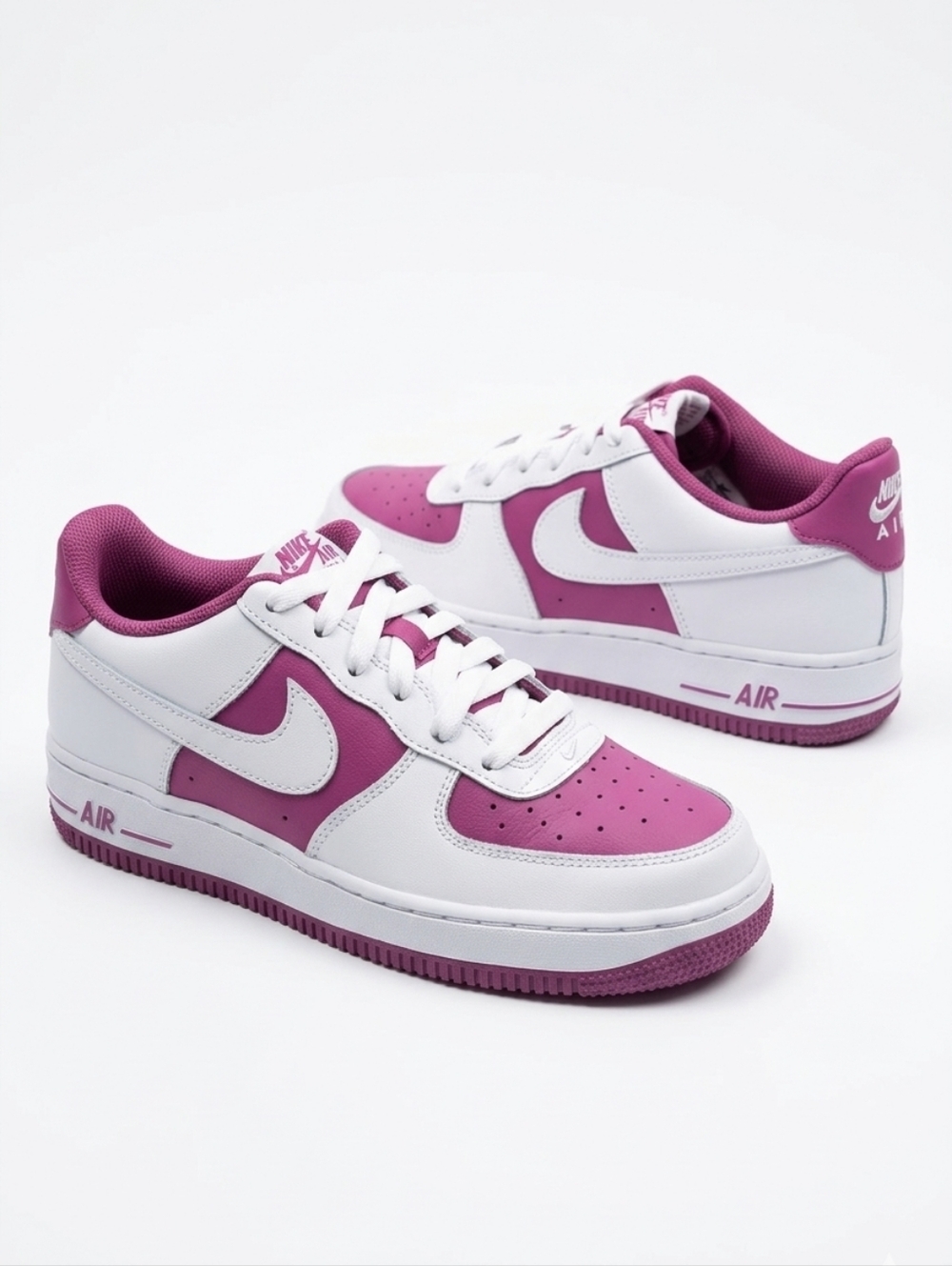 Nike Air Force 1 Low White & Magenta Sneakers Youth/Women~Size 6Y~New W/O Box